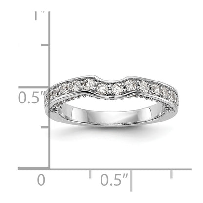 14k White Gold Real Diamond Wedding Band