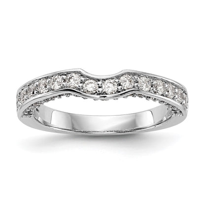 14k White Gold Real Diamond Wedding Band