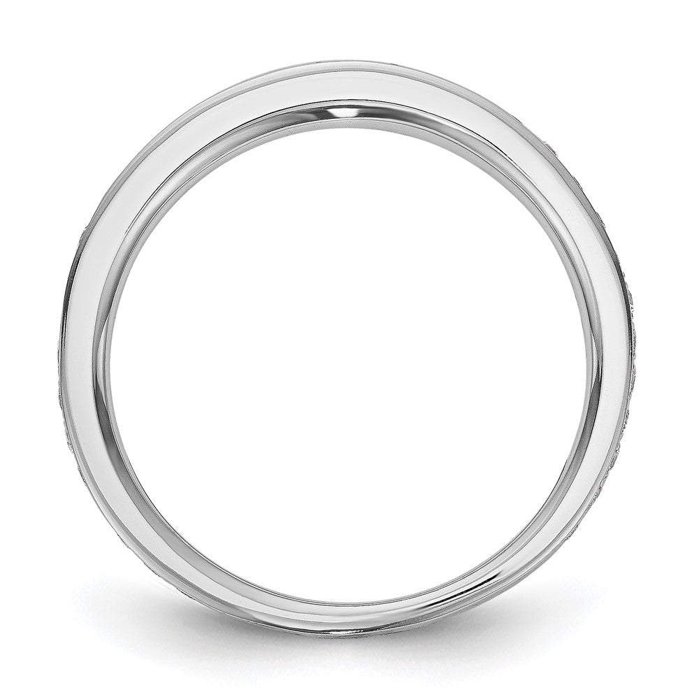 0.26ct. CZ Solid Real 14k White Gold Wedding Wedding Band Ring