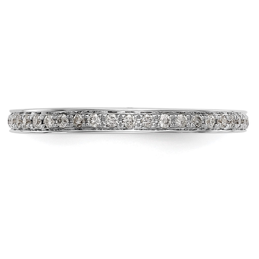 0.26ct. CZ Solid Real 14k White Gold Wedding Wedding Band Ring
