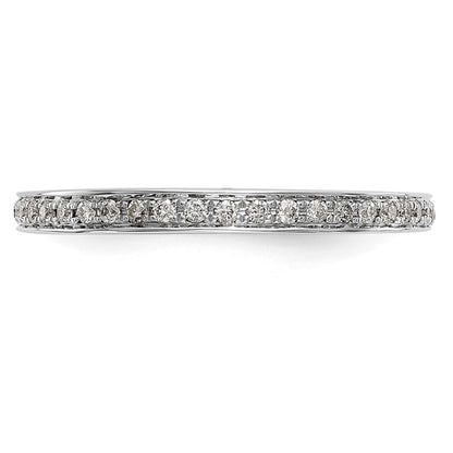 0.26ct. CZ Solid Real 14k White Gold Wedding Wedding Band Ring
