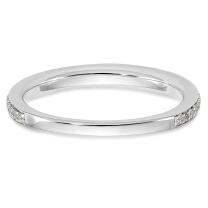 14k White Gold Real Diamond Wedding Band