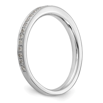 0.26ct. CZ Solid Real 14k White Gold Wedding Wedding Band Ring