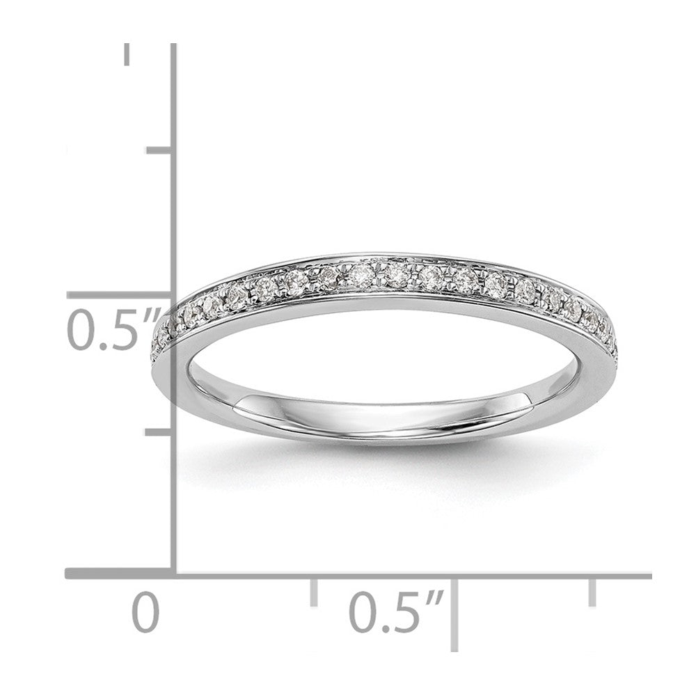 0.26ct. CZ Solid Real 14k White Gold Wedding Wedding Band Ring