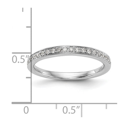 14k White Gold Real Diamond Wedding Band