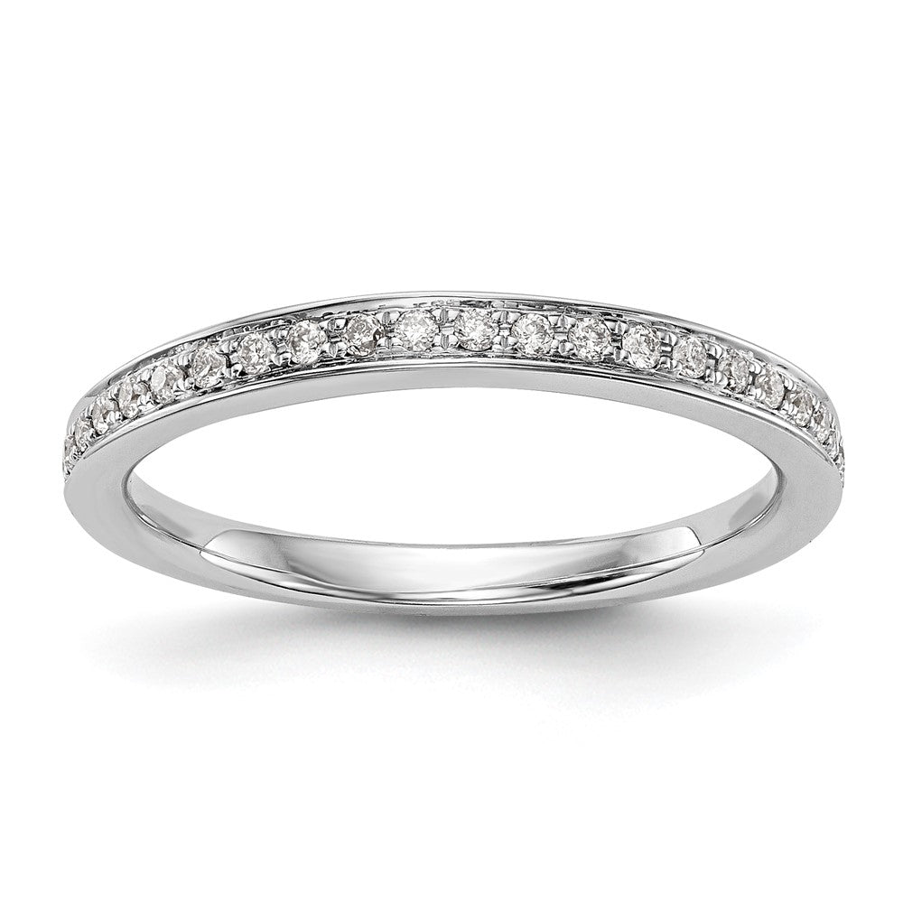 0.26ct. CZ Solid Real 14k White Gold Wedding Wedding Band Ring