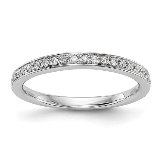 0.26ct. CZ Solid Real 14k White Gold Wedding Wedding Band Ring