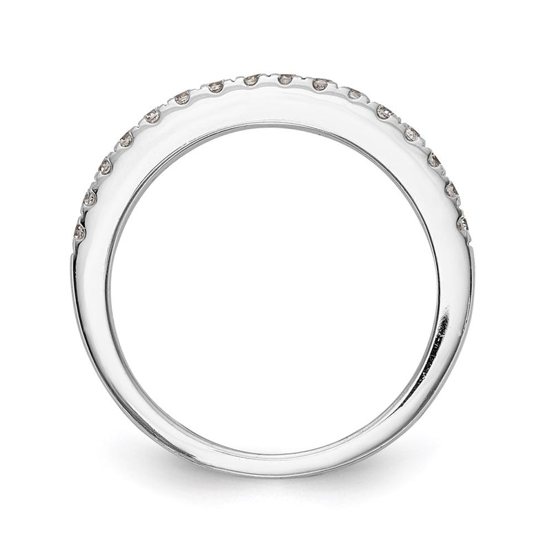 14k White Gold Real Diamond Wedding Band