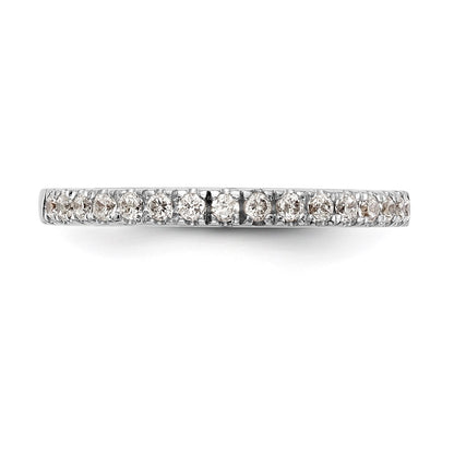 0.34ct. CZ Solid Real 14k White Gold Wedding Wedding Band Ring