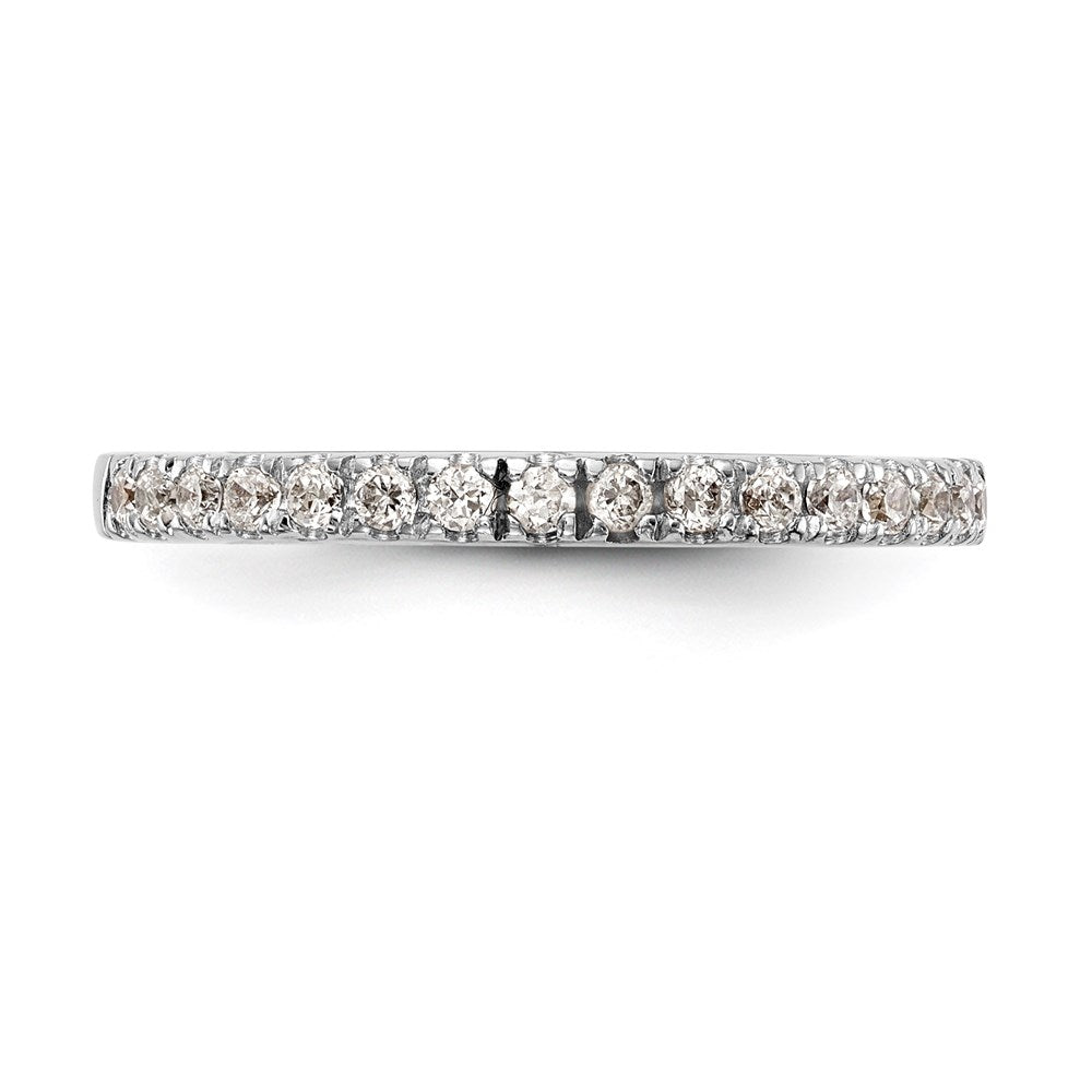 14k White Gold Real Diamond Wedding Band