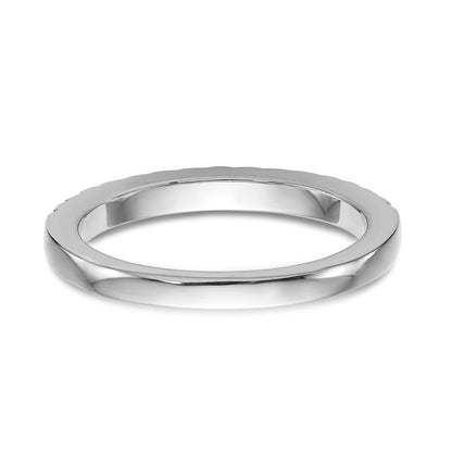14k White Gold Real Diamond Wedding Band