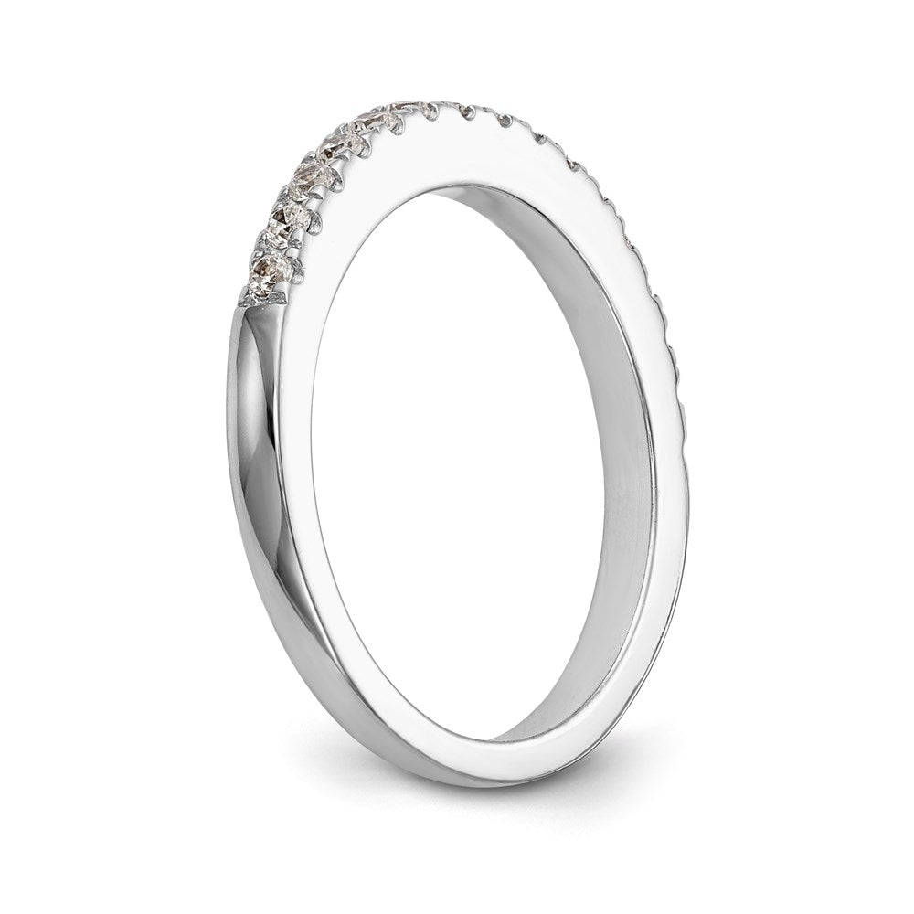 14k White Gold Real Diamond Wedding Band