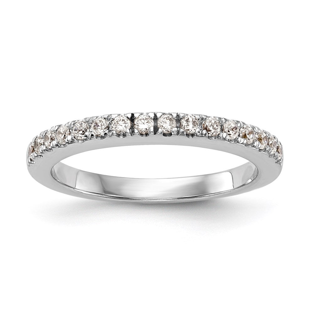 14k White Gold Real Diamond Wedding Band