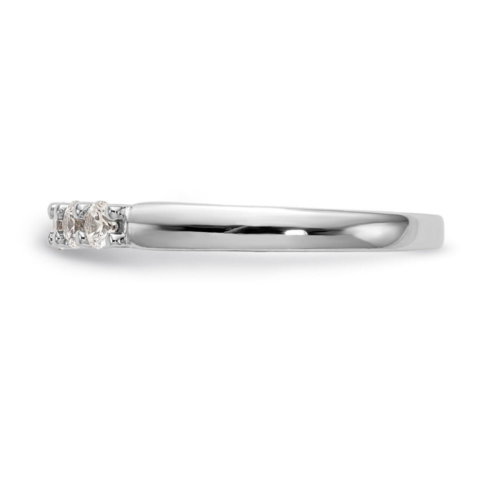 14k White Gold Real Diamond Wedding Band