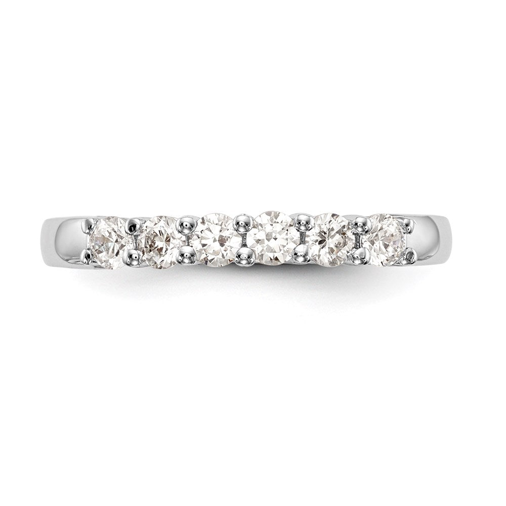 14k White Gold Real Diamond Wedding Band