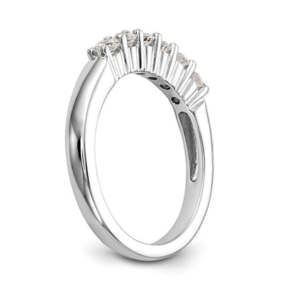 14k White Gold Real Diamond Wedding Band