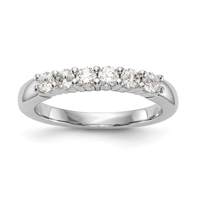 14k White Gold Real Diamond Wedding Band
