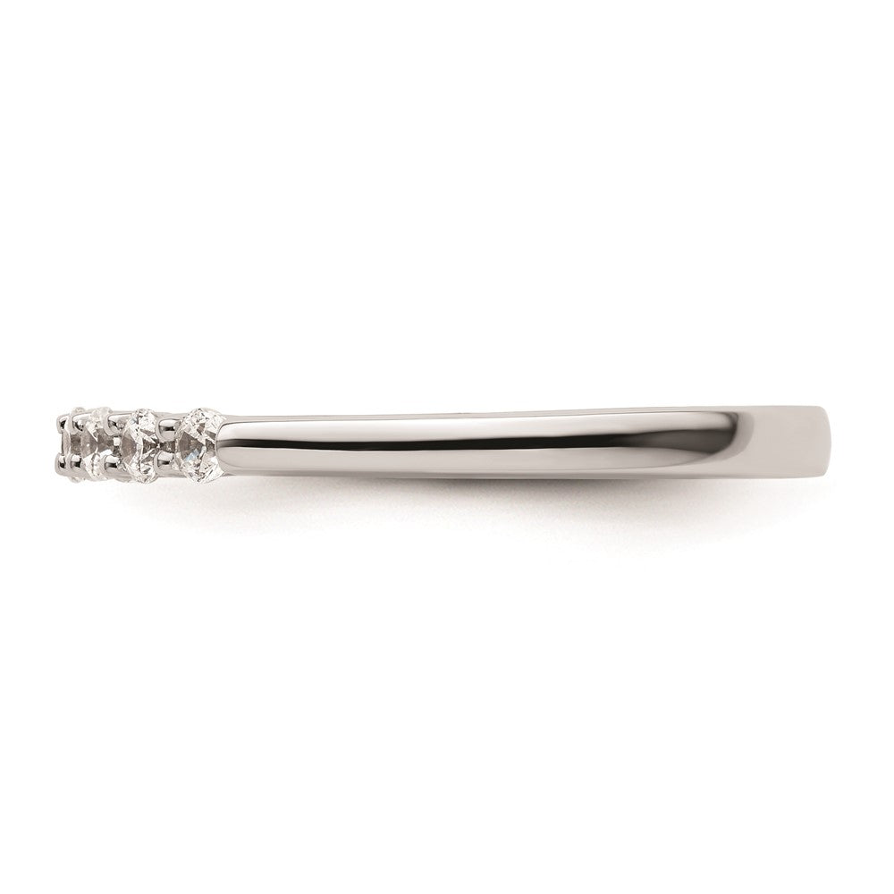 14k White Gold Real Diamond Wedding Band