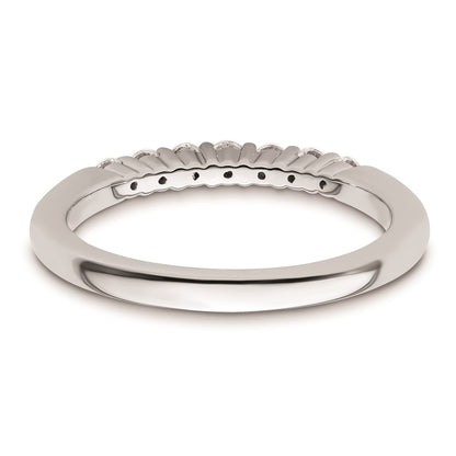 14k White Gold Real Diamond Wedding Band