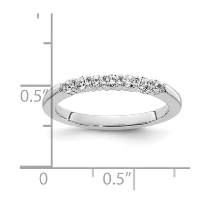14k White Gold Real Diamond Wedding Band
