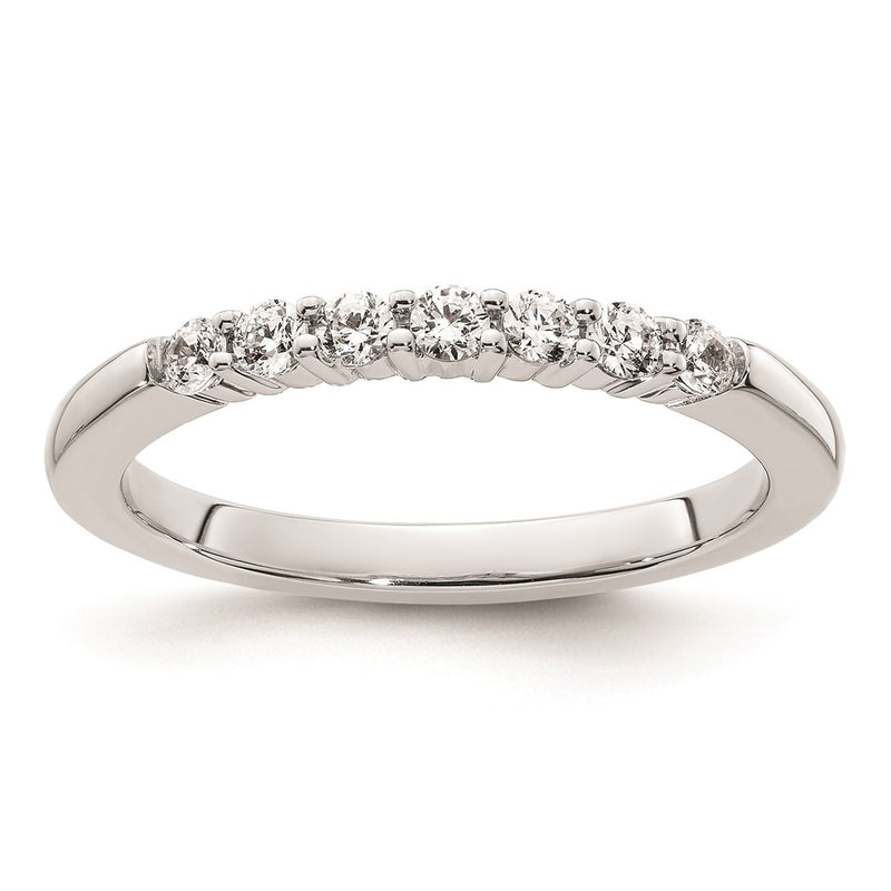 14k White Gold Real Diamond Wedding Band