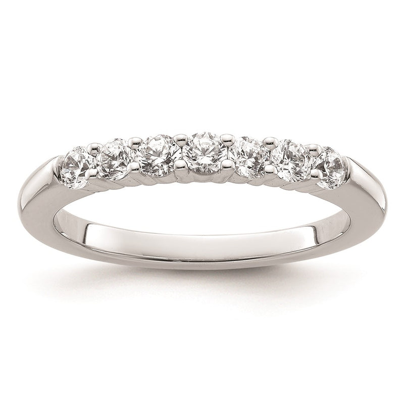 14k White Gold Real Diamond Wedding Band