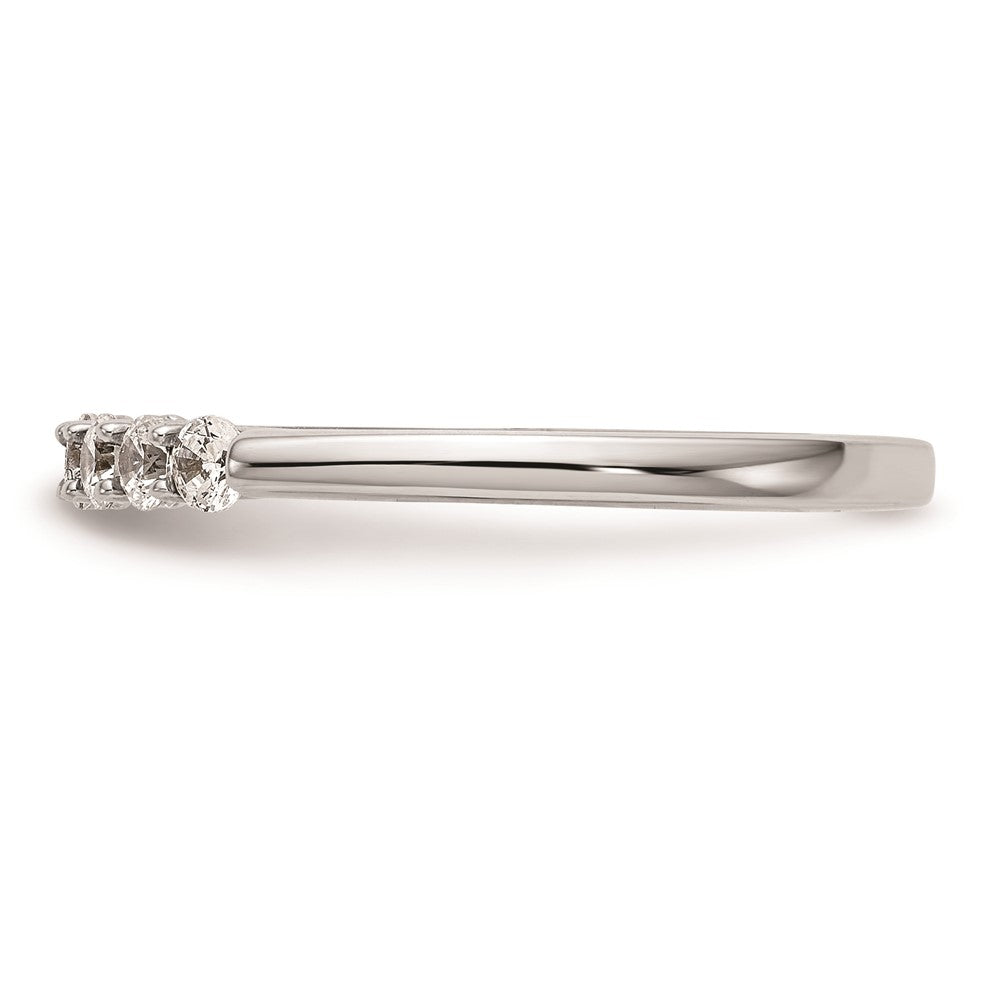 14k White Gold Real Diamond Wedding Band