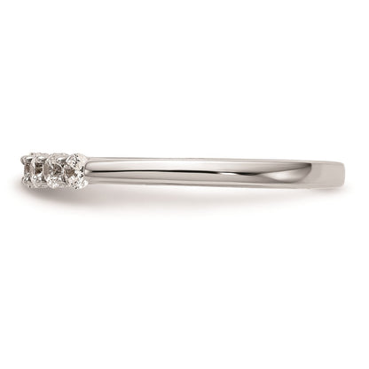 14k White Gold Real Diamond Wedding Band