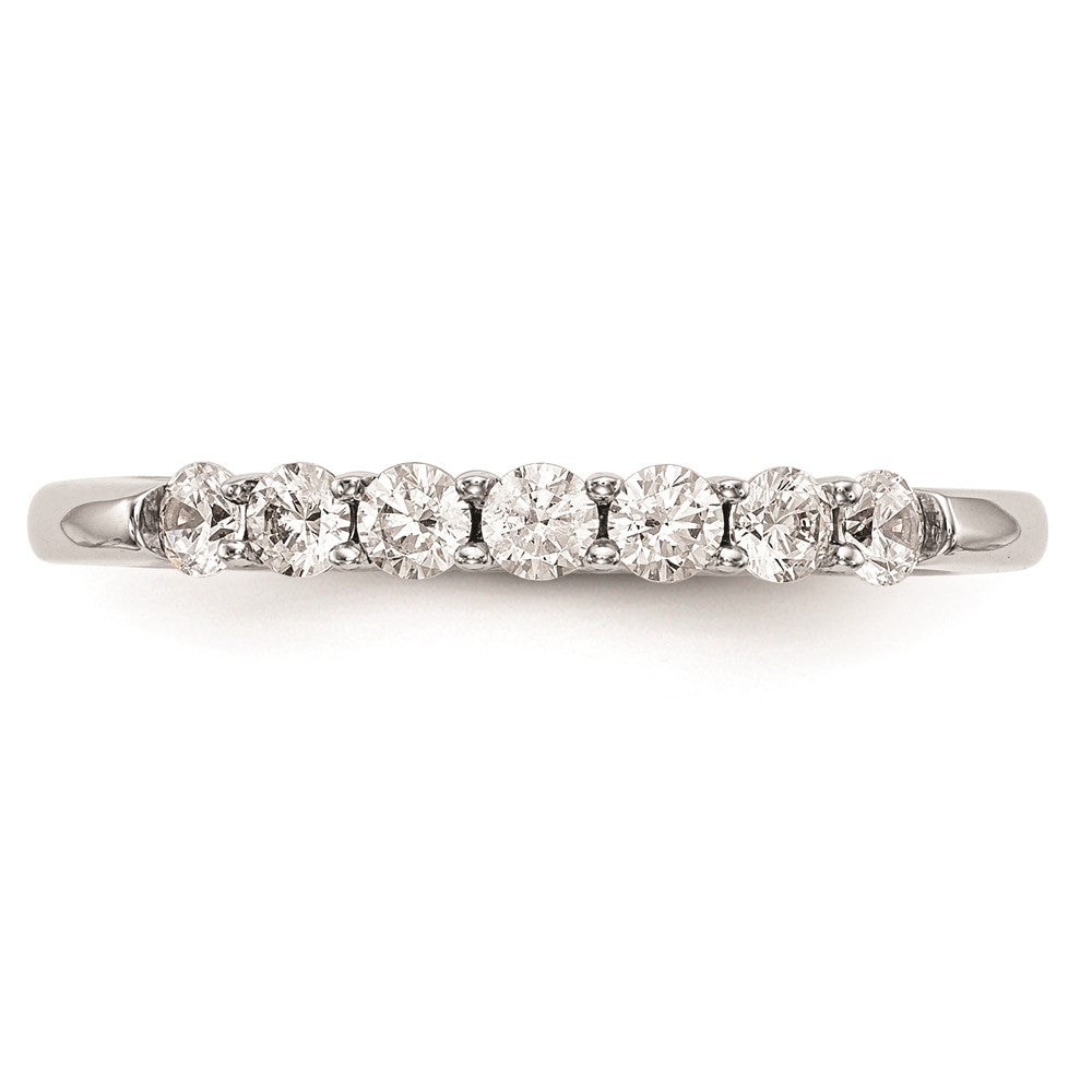 14k White Gold Real Diamond Wedding Band
