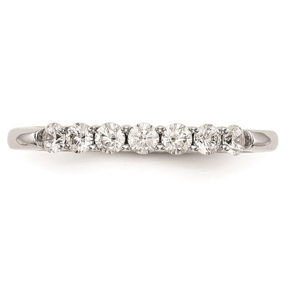 14k White Gold Real Diamond Wedding Band