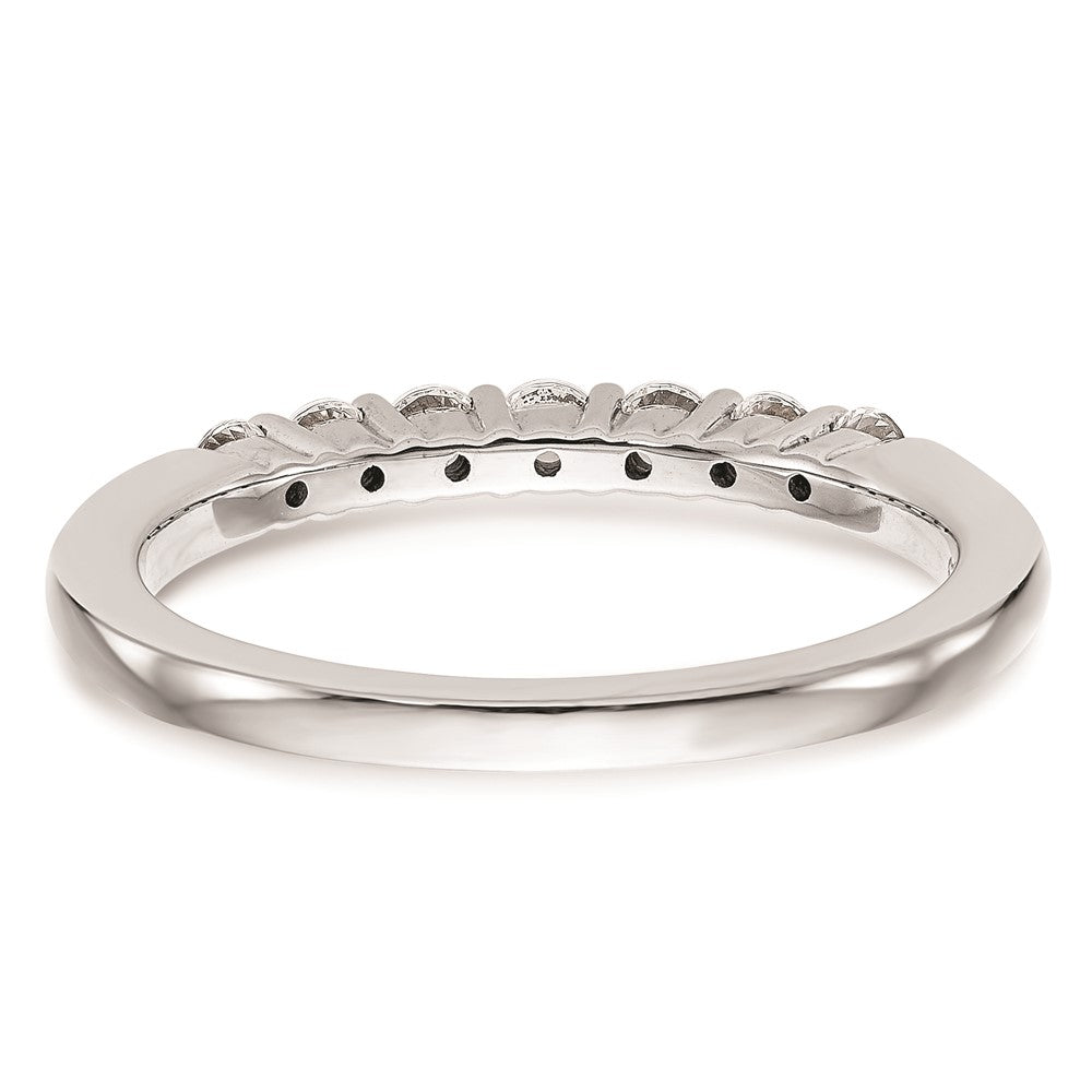 14k White Gold Real Diamond Wedding Band
