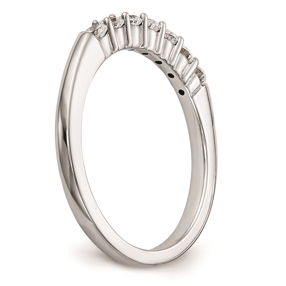 14k White Gold Real Diamond Wedding Band