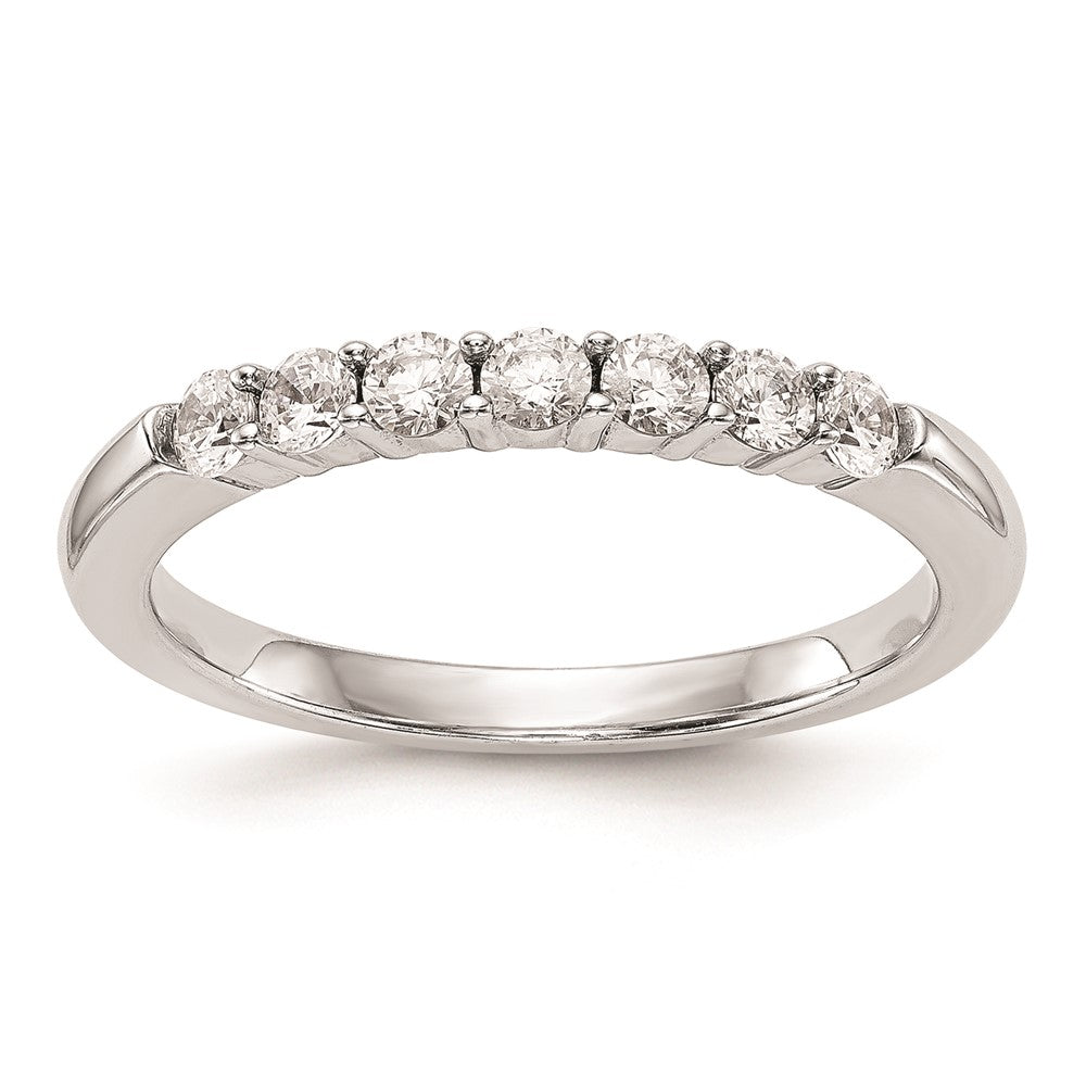14k White Gold Real Diamond Wedding Band