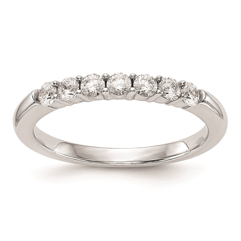 14k White Gold Real Diamond Wedding Band