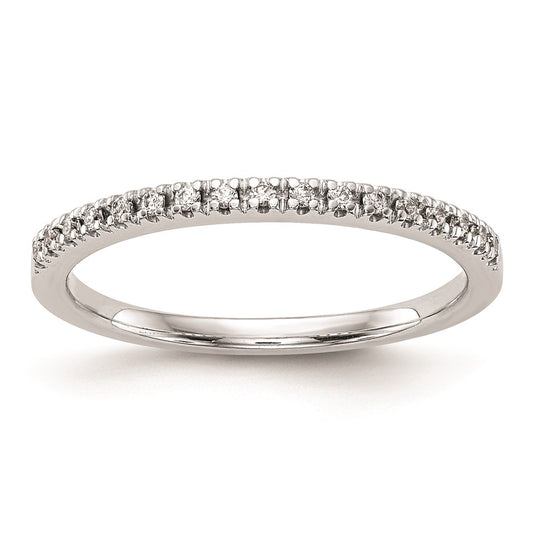 14K White Gold Real Diamond Wedding Band