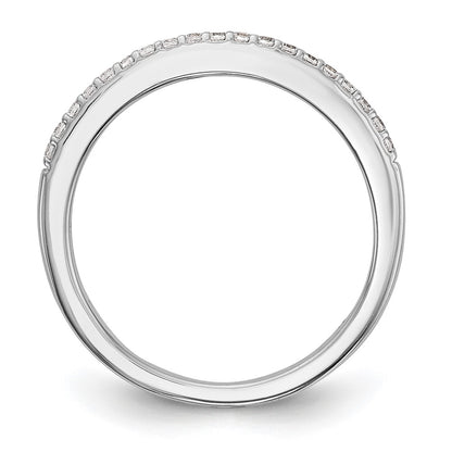 0.19ct. CZ Solid Real 14k White Gold Wedding Wedding Band Ring
