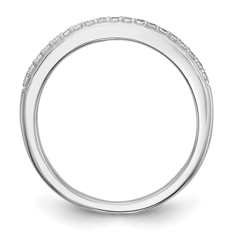 14k White Gold Real Diamond Wedding Band