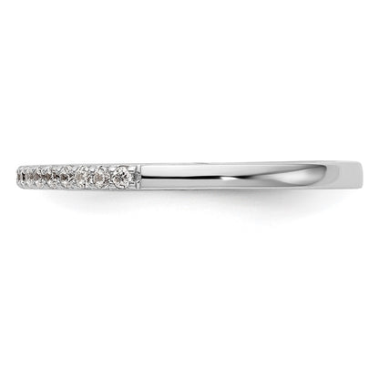 0.19ct. CZ Solid Real 14k White Gold Wedding Wedding Band Ring