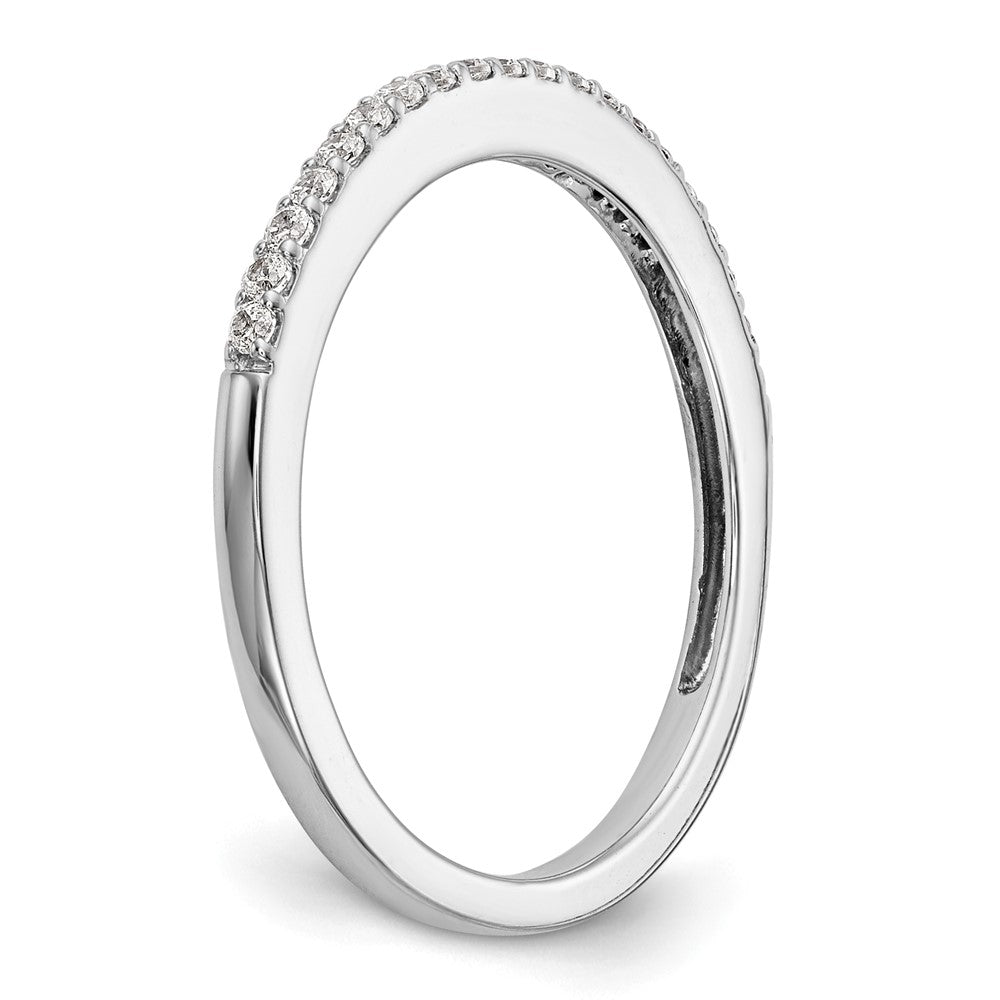 0.19ct. CZ Solid Real 14k White Gold Wedding Wedding Band Ring