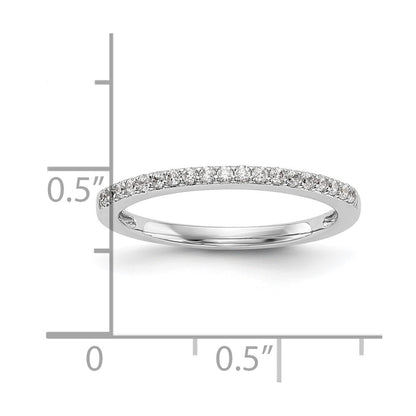 0.19ct. CZ Solid Real 14k White Gold Wedding Wedding Band Ring