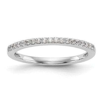 0.19ct. CZ Solid Real 14k White Gold Wedding Wedding Band Ring