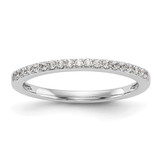 0.19ct. CZ Solid Real 14k White Gold Wedding Wedding Band Ring