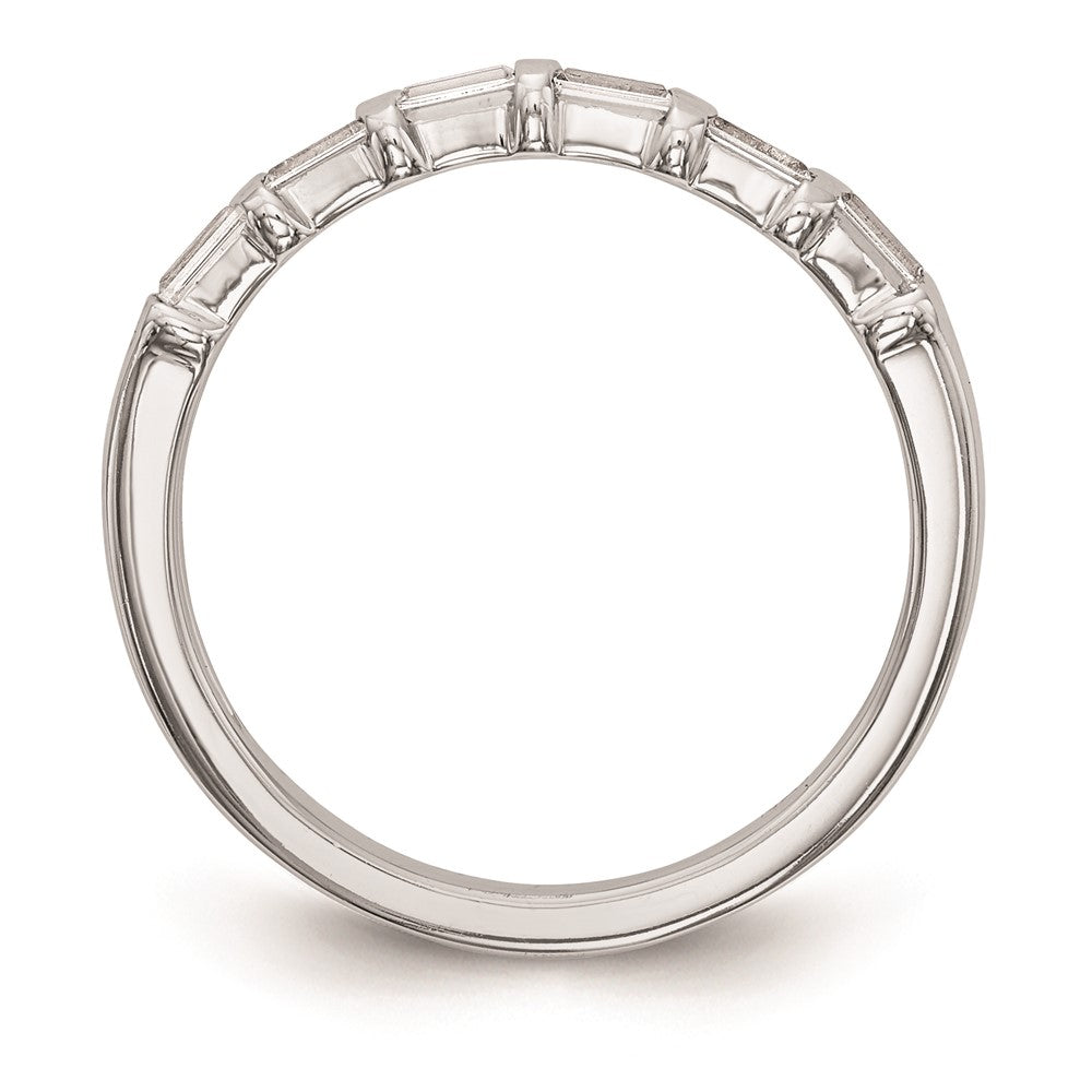 0.24ct. CZ Solid Real 14k White Gold Wedding Wedding Band Ring