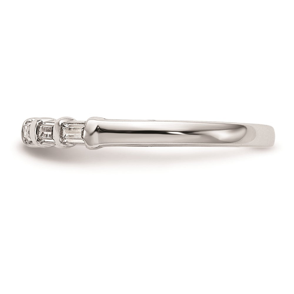 0.24ct. CZ Solid Real 14k White Gold Wedding Wedding Band Ring