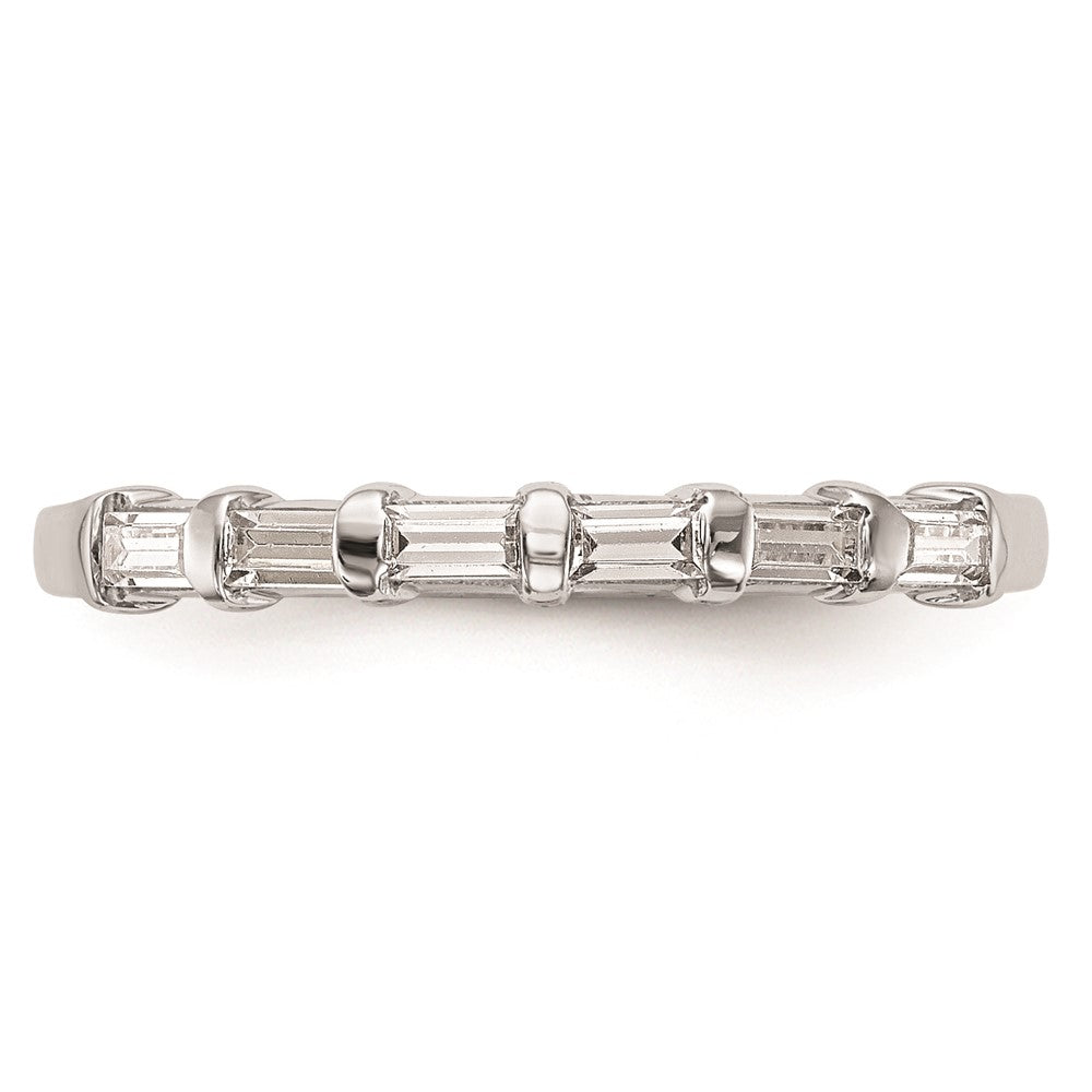 0.24ct. CZ Solid Real 14k White Gold Wedding Wedding Band Ring