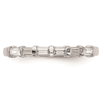 0.24ct. CZ Solid Real 14k White Gold Wedding Wedding Band Ring