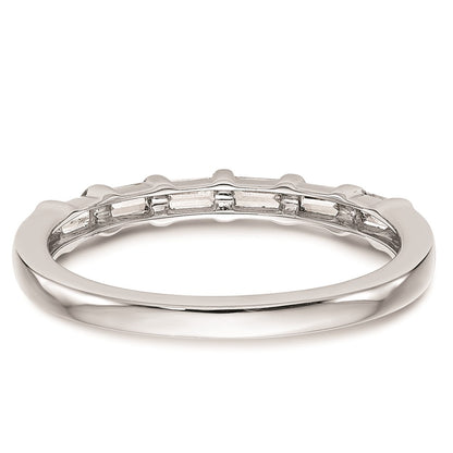 0.24ct. CZ Solid Real 14k White Gold Wedding Wedding Band Ring