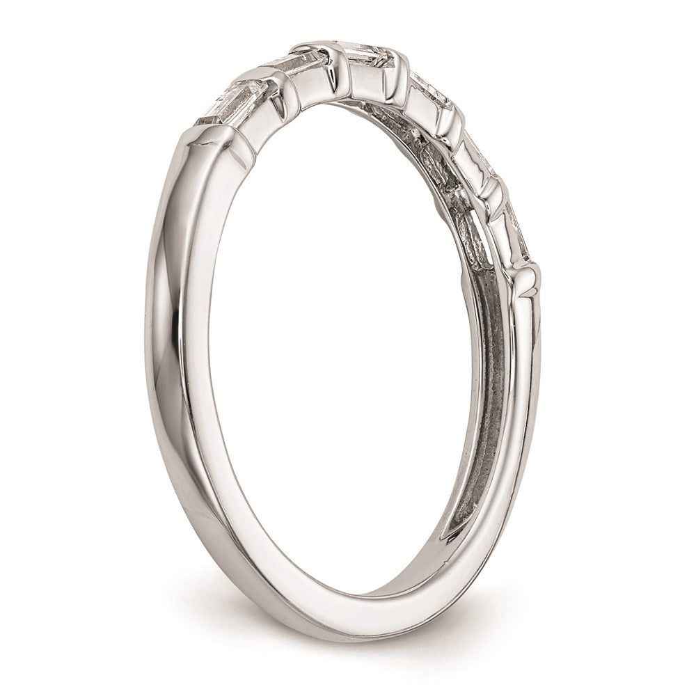 0.24ct. CZ Solid Real 14k White Gold Wedding Wedding Band Ring