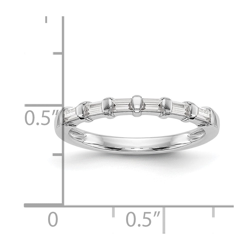 0.24ct. CZ Solid Real 14k White Gold Wedding Wedding Band Ring