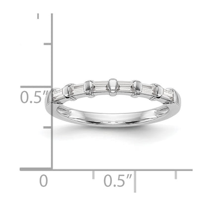 0.24ct. CZ Solid Real 14k White Gold Wedding Wedding Band Ring